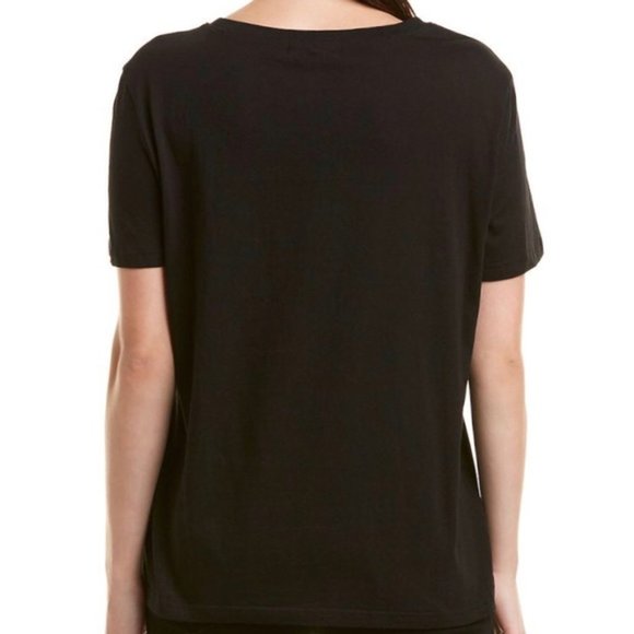 Lea & Viola Curve NWT Black Cotton Tassel Tee Shirt, Size XLarge - Picture 5 of 7